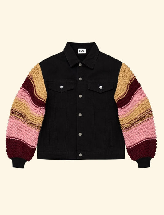 GIACCA MANICHE MAGLIERIA ROSA E ROSSA