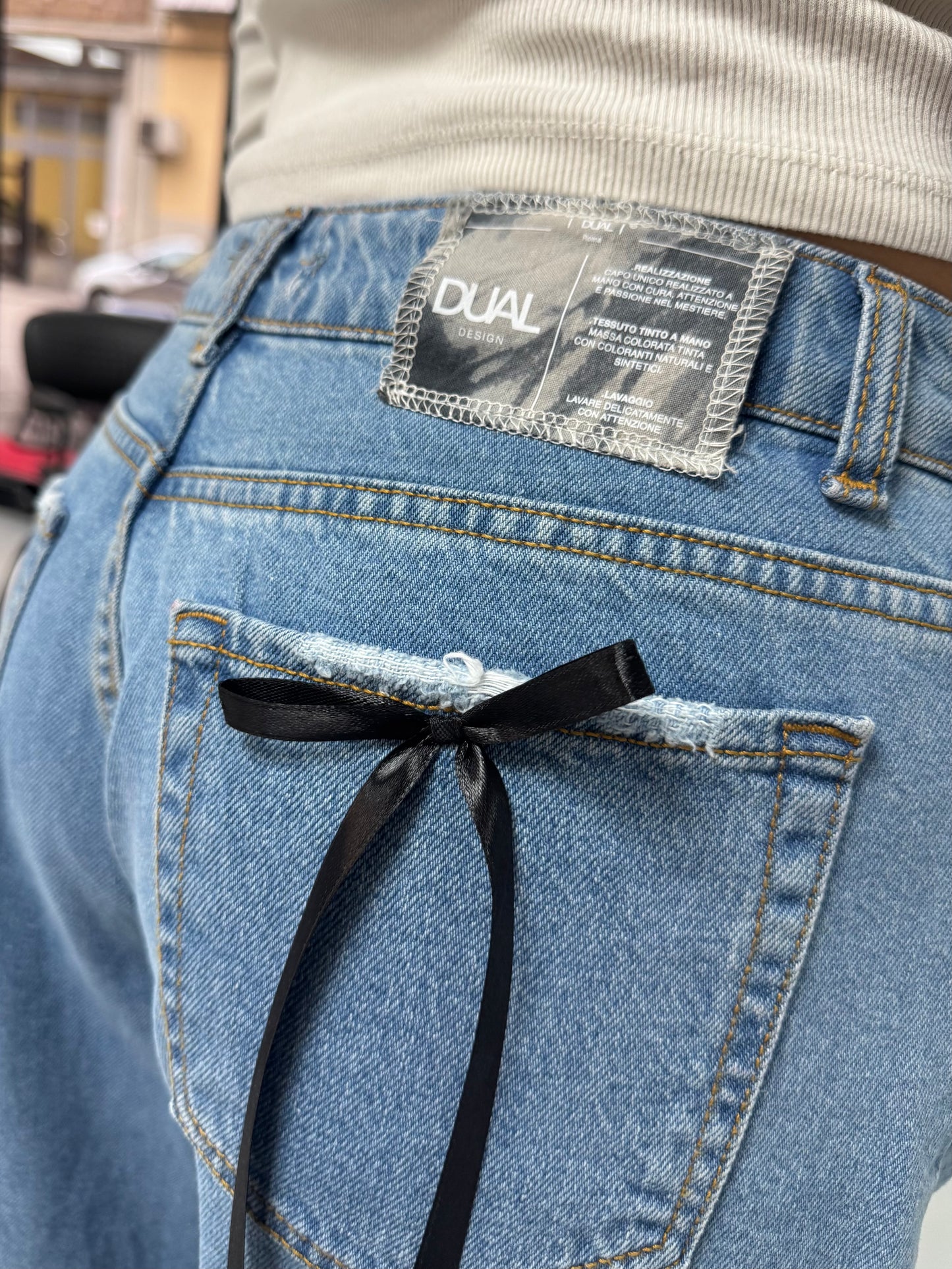 PANTALONI JEANS FIOCCHI TASCA