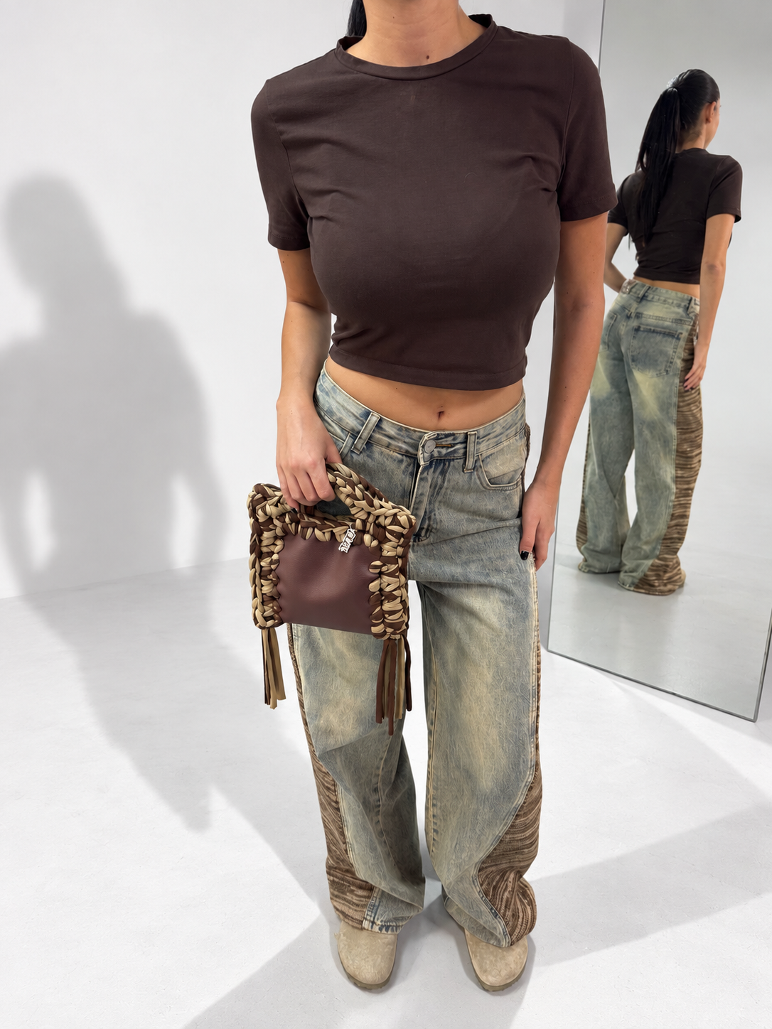 FUNNY BICOLORE - Marrone & Beige