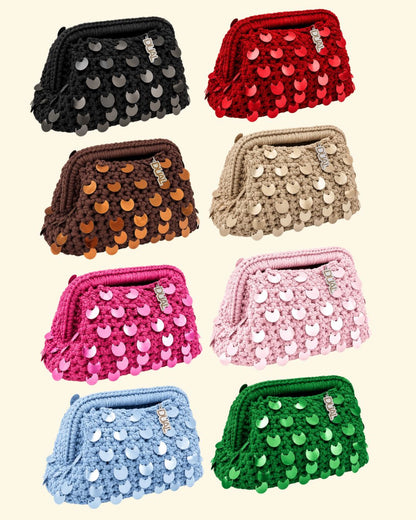 CLUTCH CROCHET PAILETTES