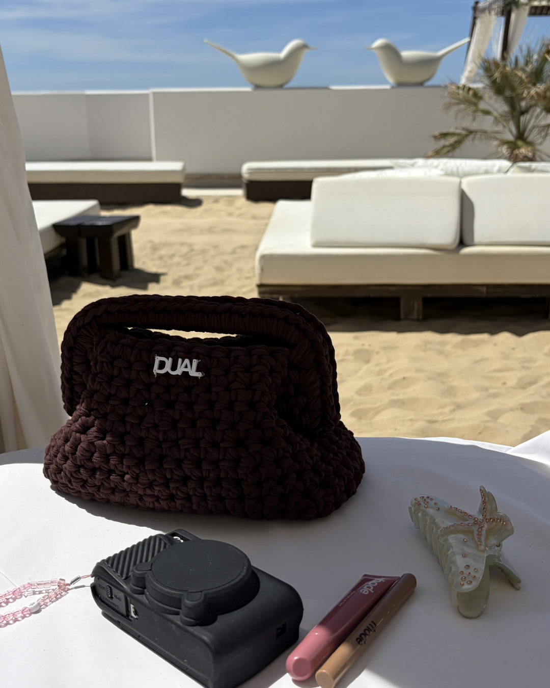 CLUTCH CROCHET MONOCOLORE