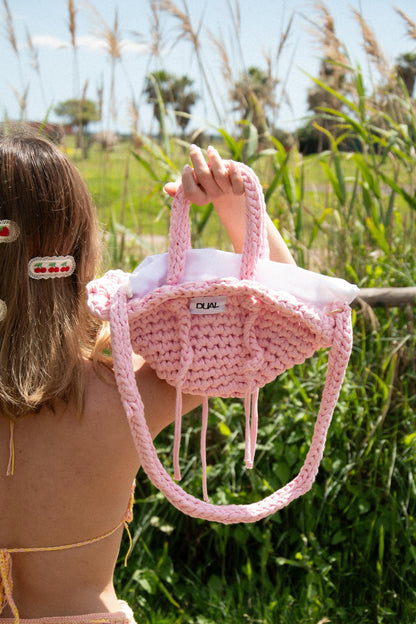 BORSA CROCHET UNCINETTO ROSA BABY DOLL