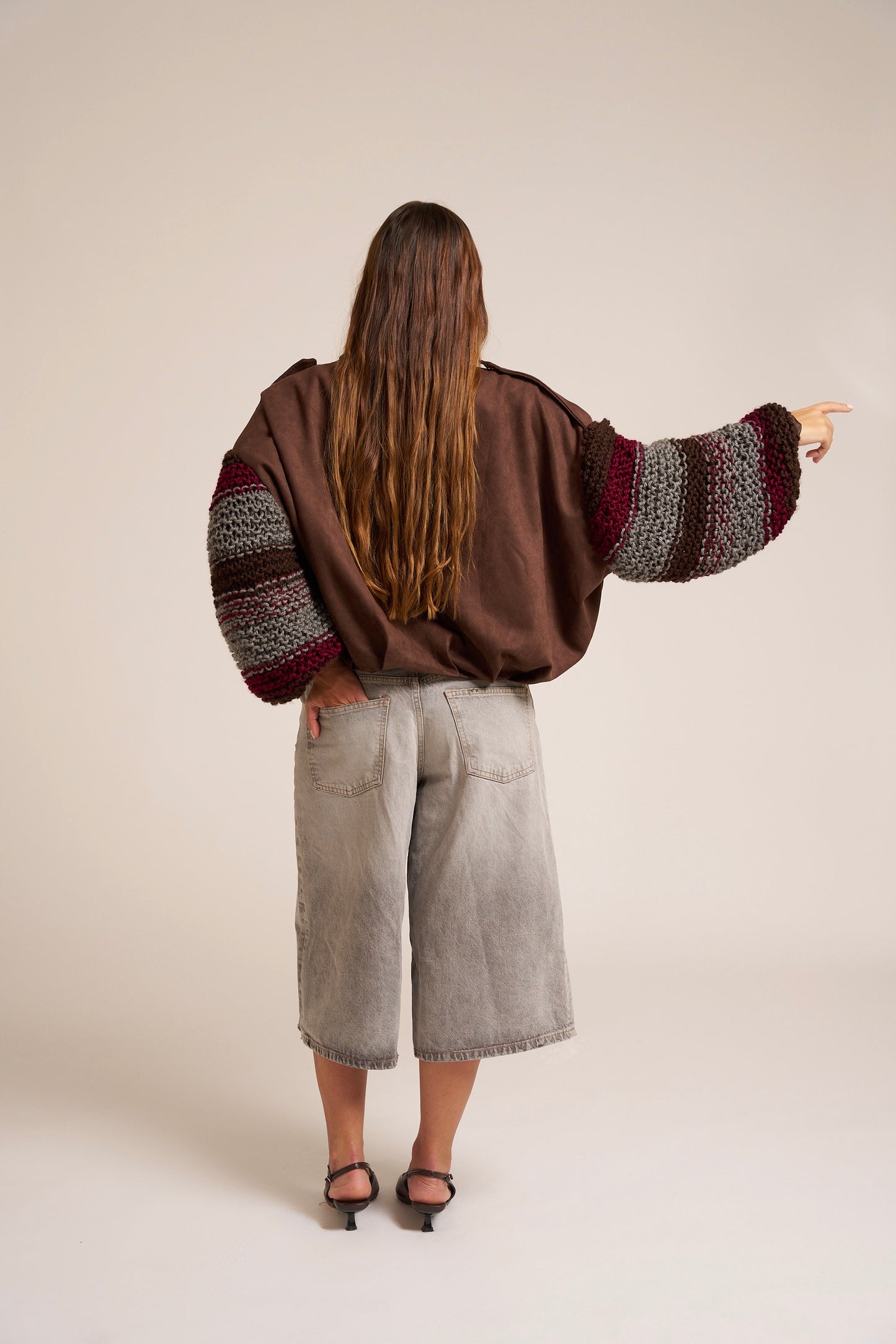 BOMBER CAMOSCIO MANICHE MAGLIERIA