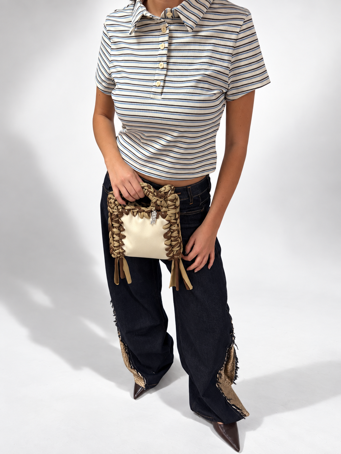 FUNNY BICOLORE - Beige & Marrone