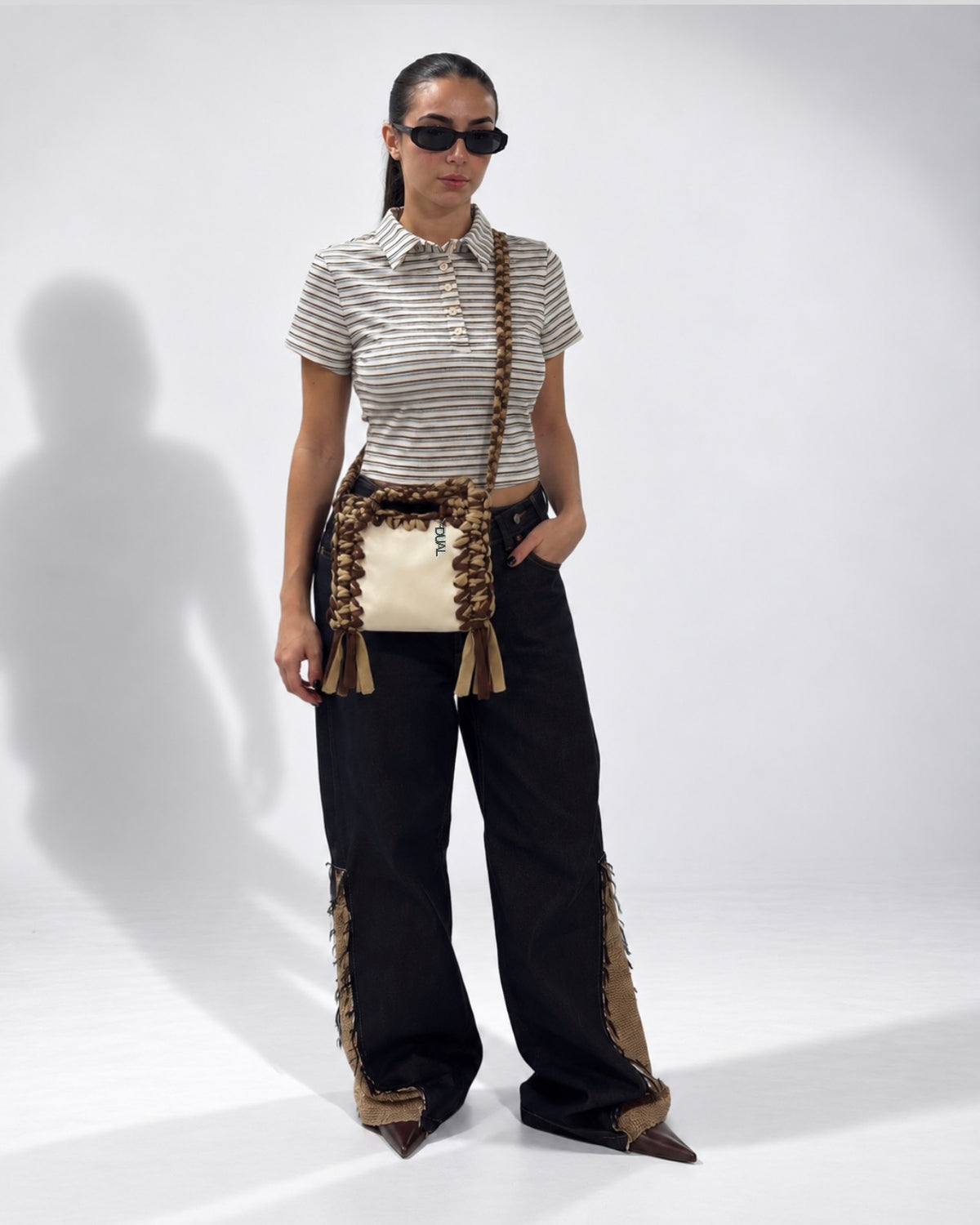 FUNNY BICOLORE - Beige & Marrone
