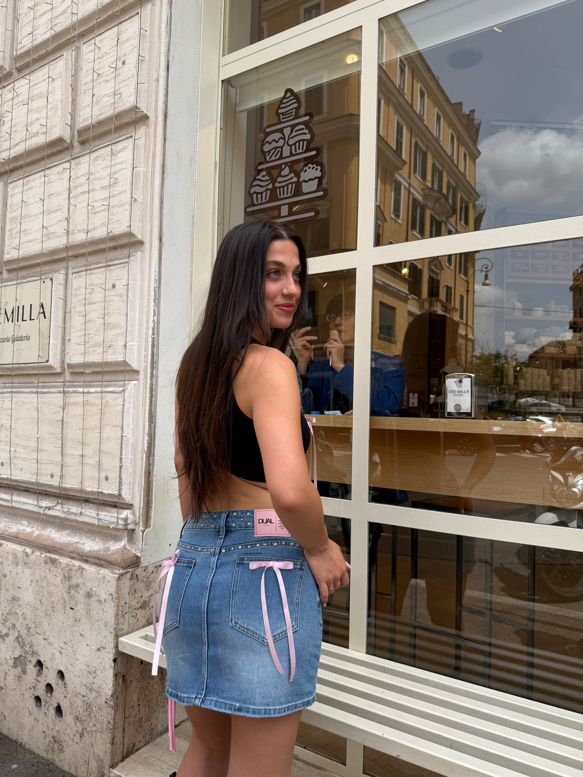 FIOCCHI ROSA GONNA DENIM