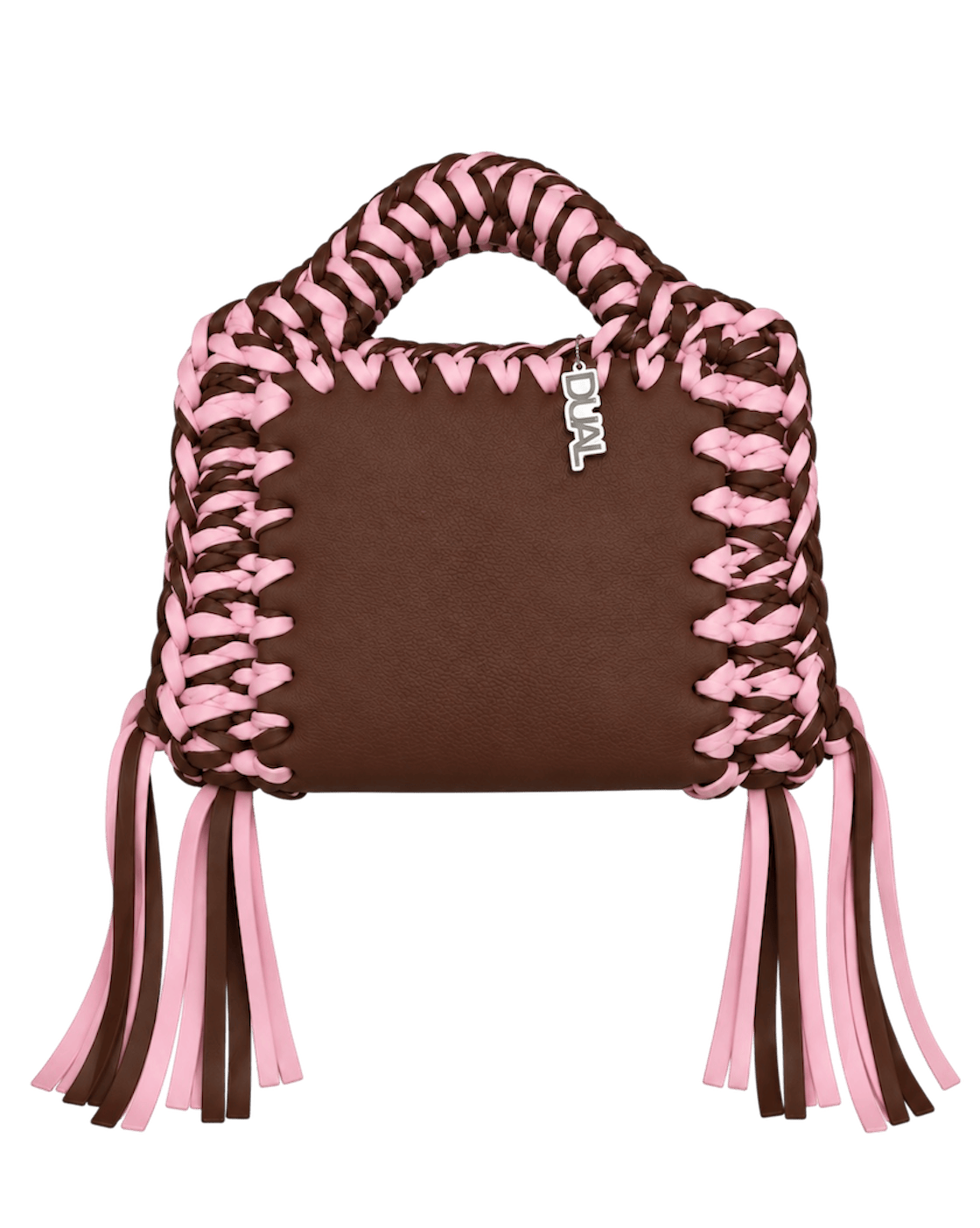 funny bicolore elle e crochet marrone e rosa