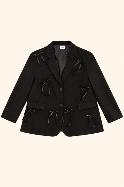 BLAZER GIACCA CAPPOTTO FIOCCHI NERI