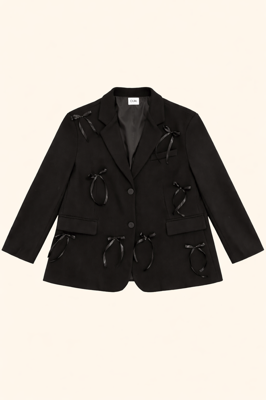 BLAZER GIACCA CAPPOTTO FIOCCHI NERI