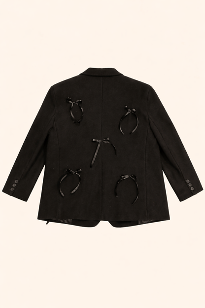 BLAZER GIACCA CAPPOTTO FIOCCHI NERI