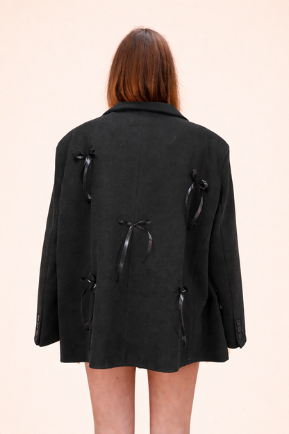 BLAZER GIACCA CAPPOTTO FIOCCHI NERI