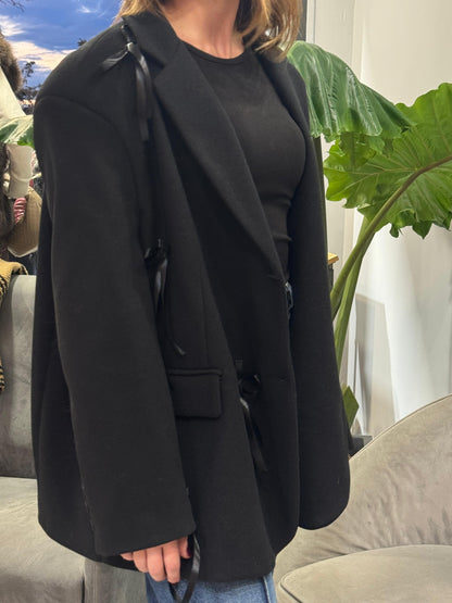 BLAZER GIACCA CAPPOTTO FIOCCHI NERI