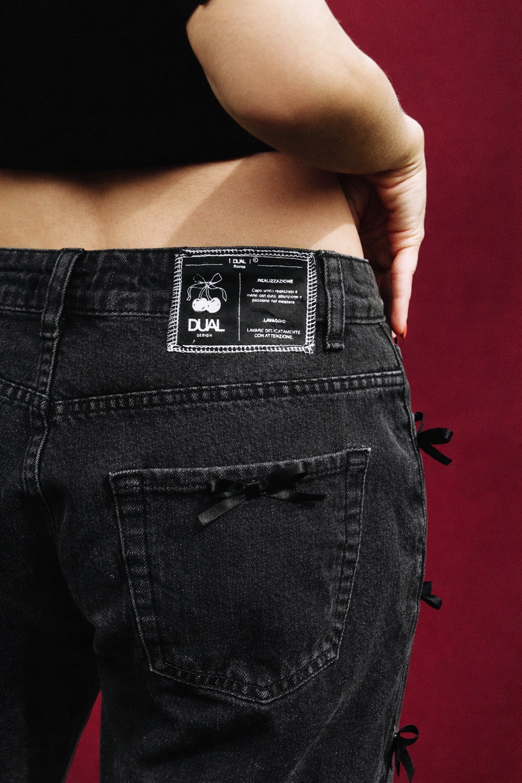 jeans fiocchi neri 