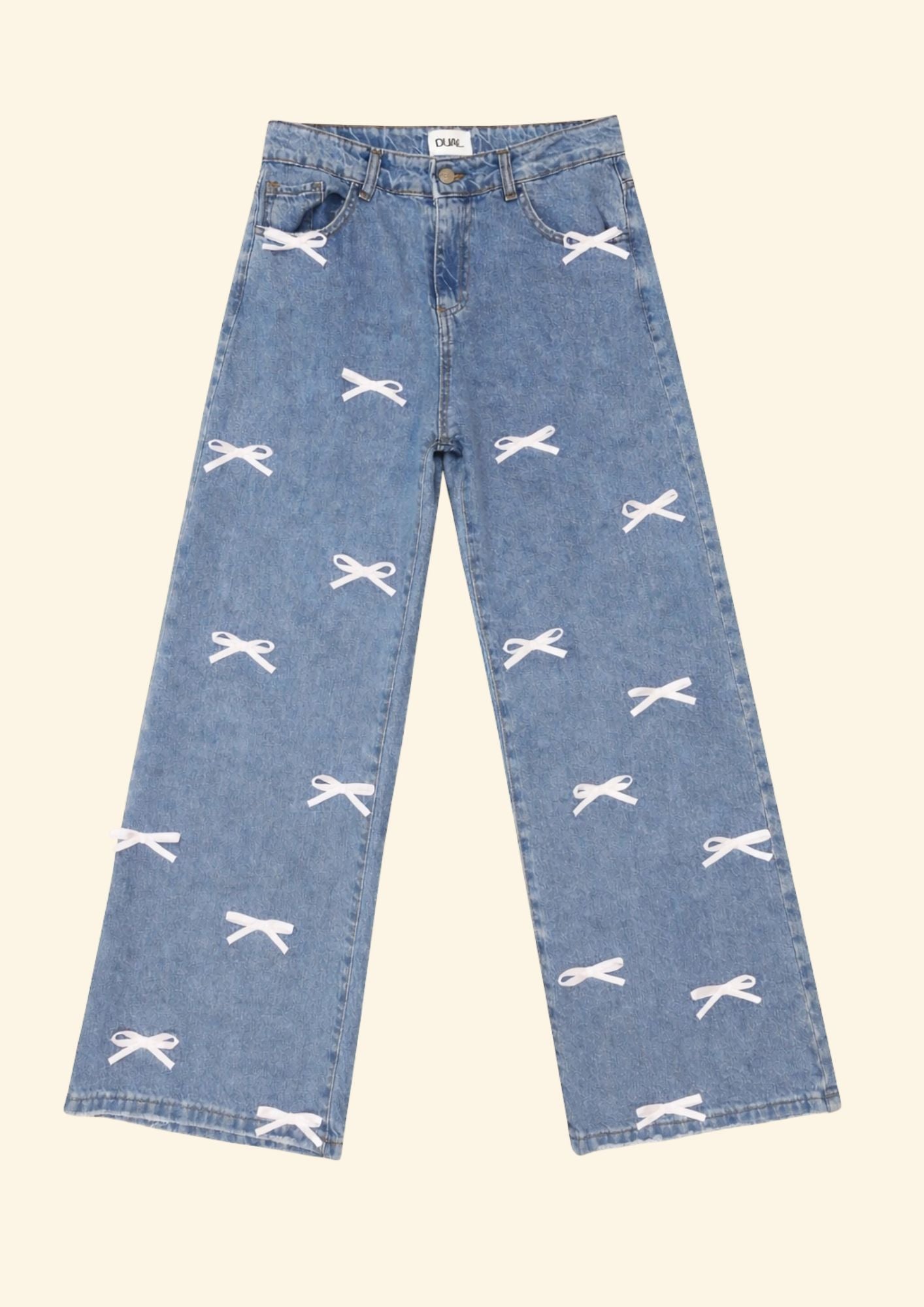 jeans fiocchi bianchi