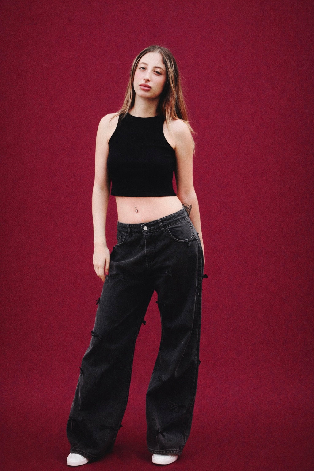 jeans fiocchi neri 