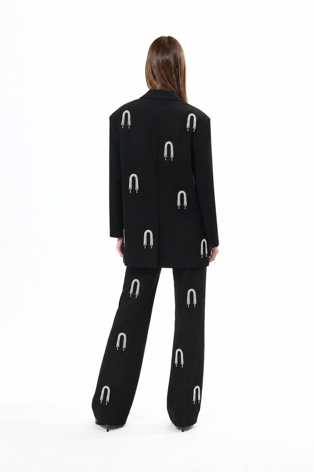 PANTALONE PALAZZO STRASS