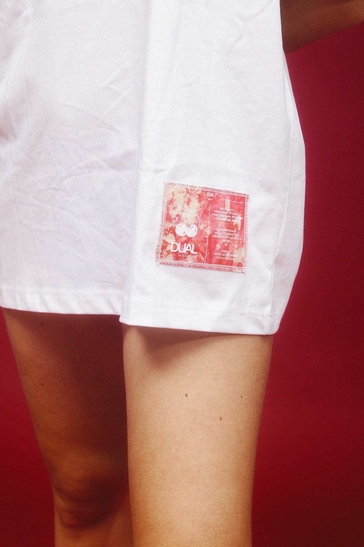 T-SHIRT OVER CHERRY - 100% COTONE ORGANICO