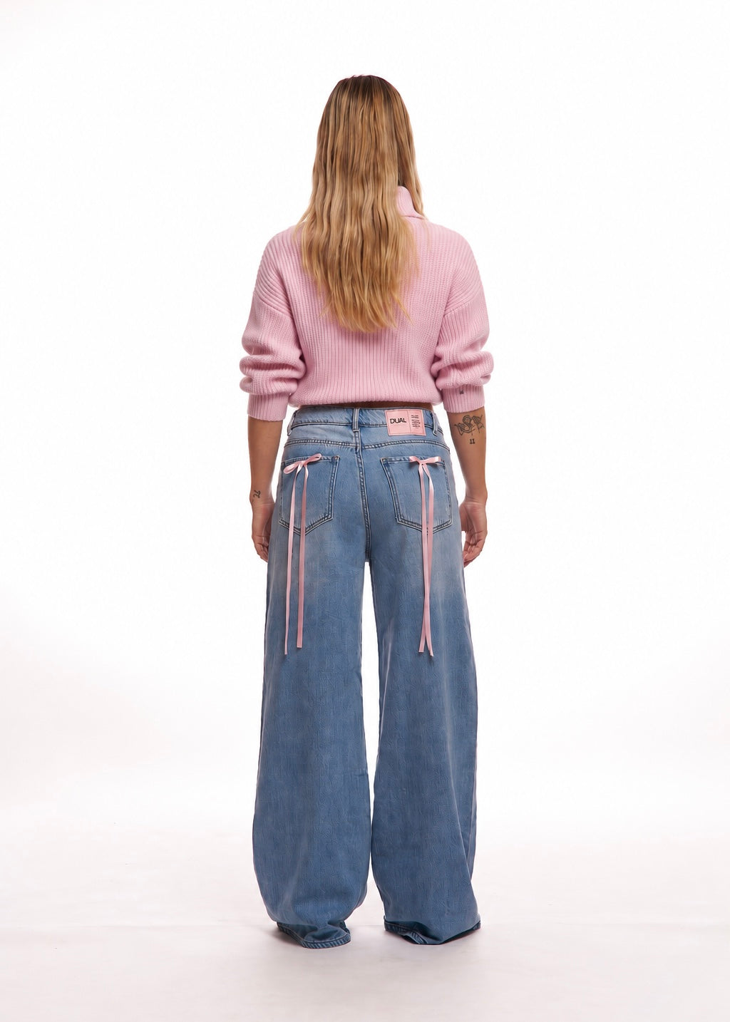 jeans fiocchi rosa