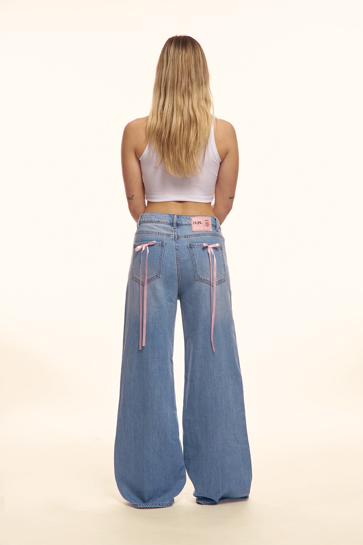 jeans fiocchi rosa