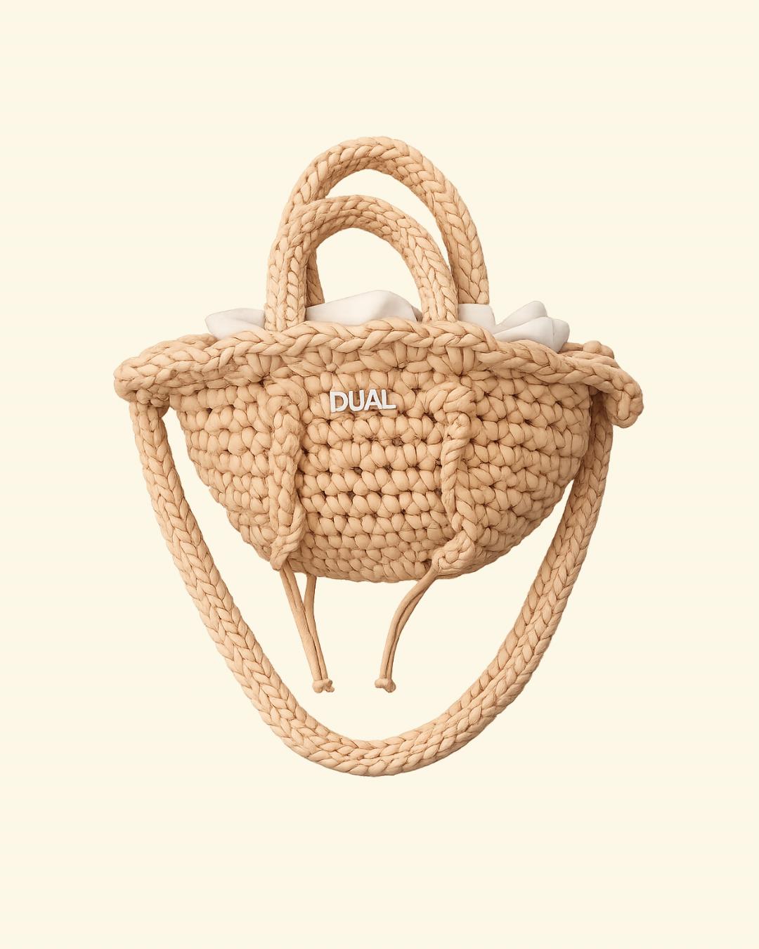 baby doll pastello beige borse uncinetto crochet
