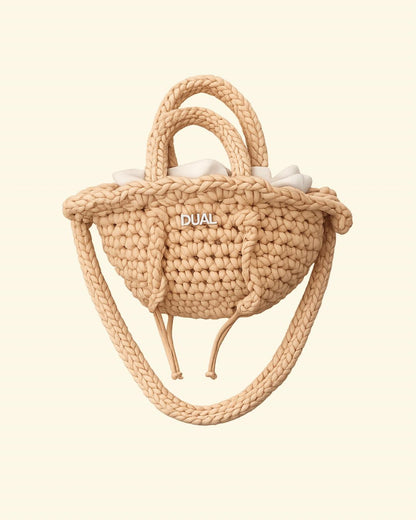 baby doll pastello beige borse uncinetto crochet

