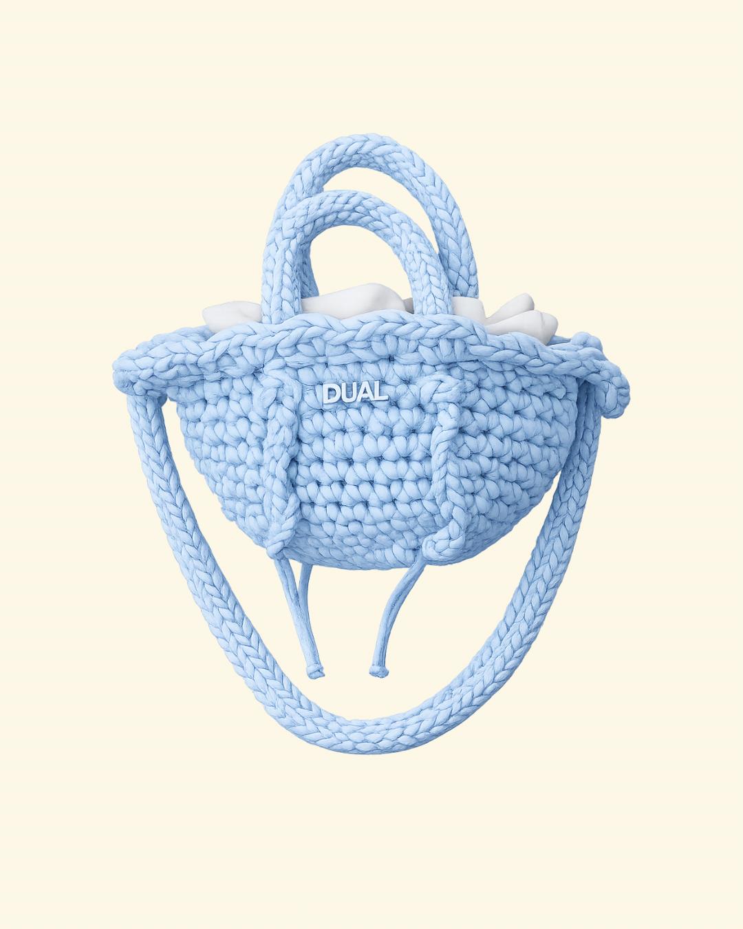 baby doll pastello celeste borse uncinetto crochet
