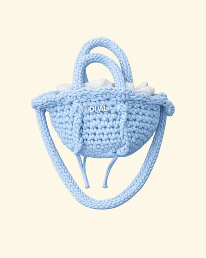 baby doll pastello celeste borse uncinetto crochet
