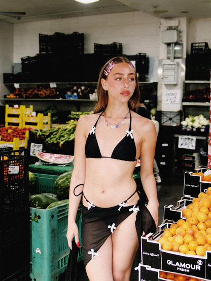 BIKINI FIOCCHI - NERO