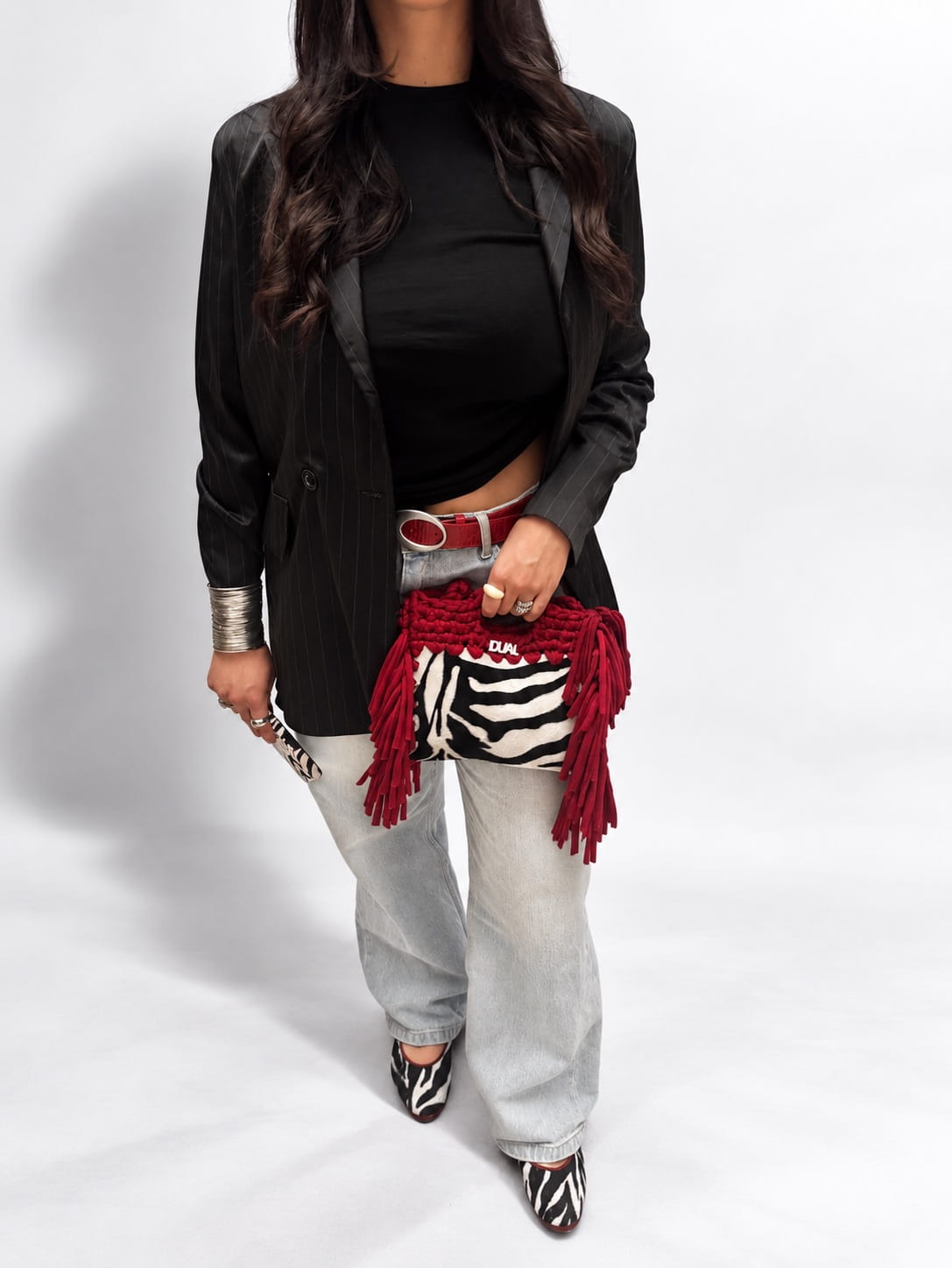 block bag borsa zebrata