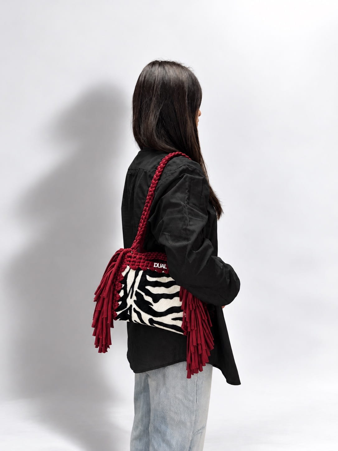 block bag borsa zebrata