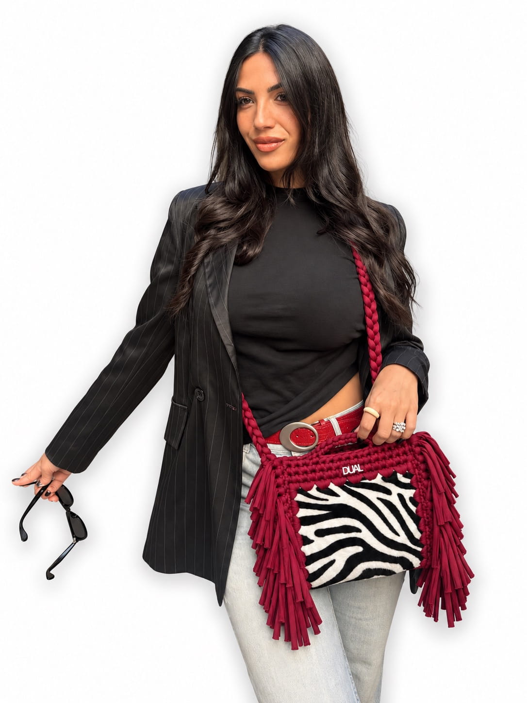 block bag borsa zebrata