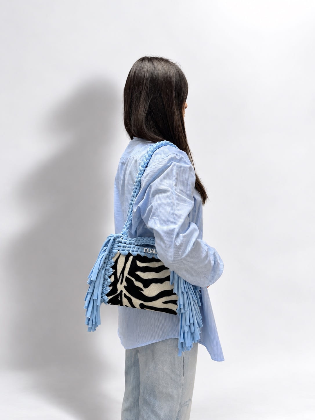 block bag borsa zebrata