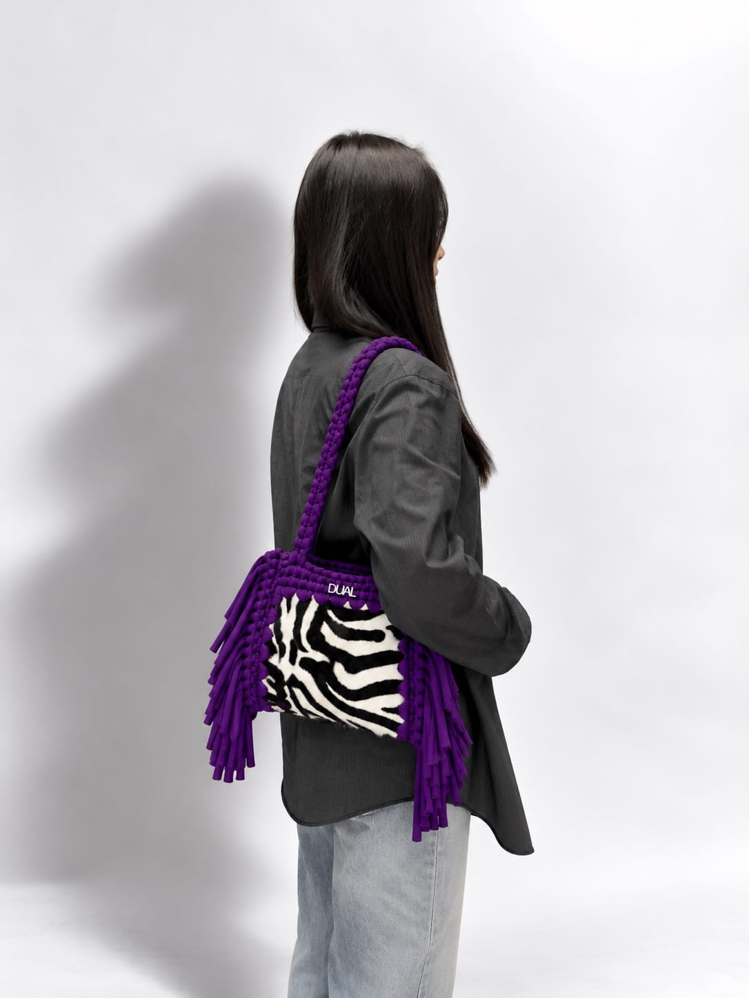 block bag borsa zebrata