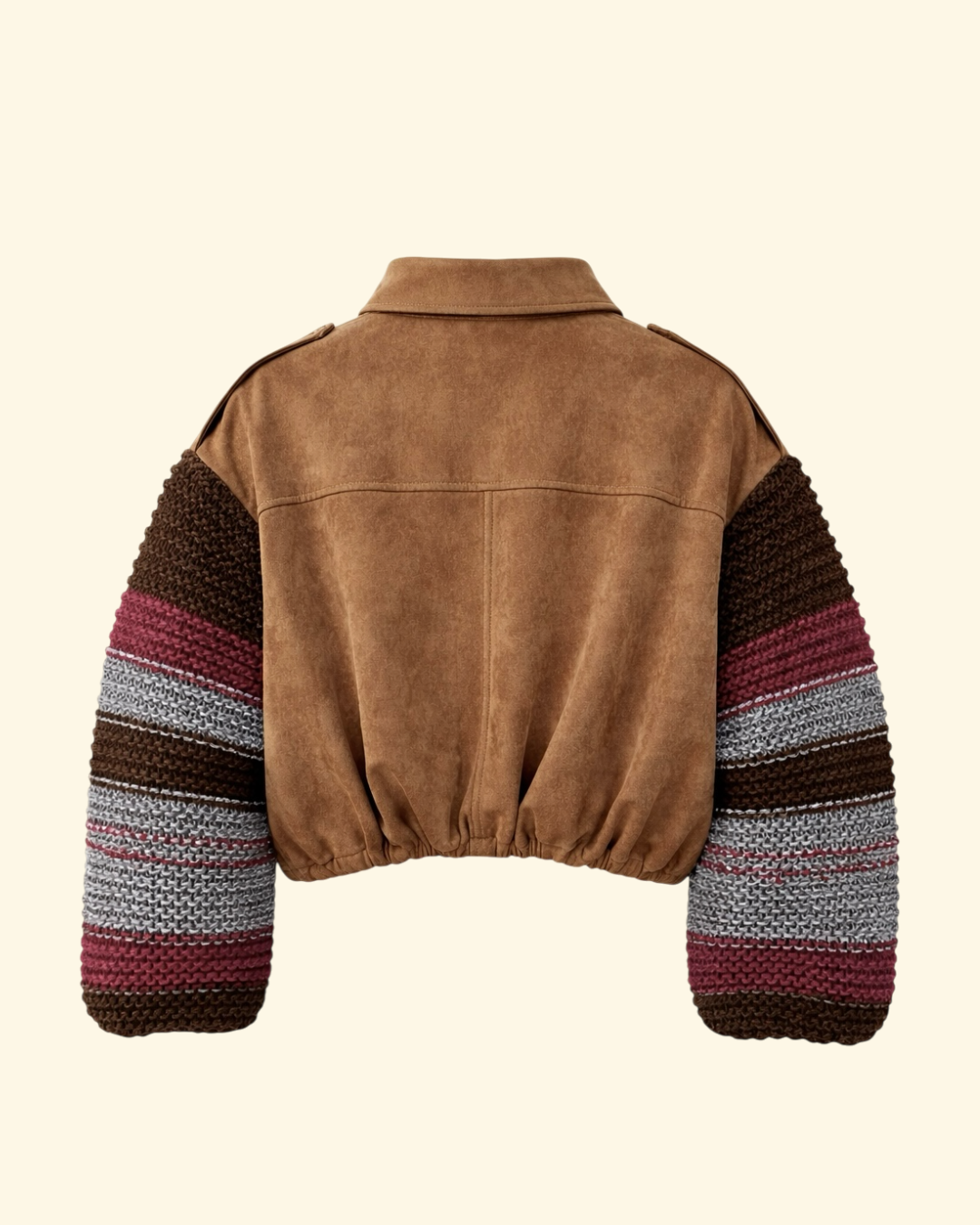 BOMBER CAMOSCIO MANICHE MAGLIERIA