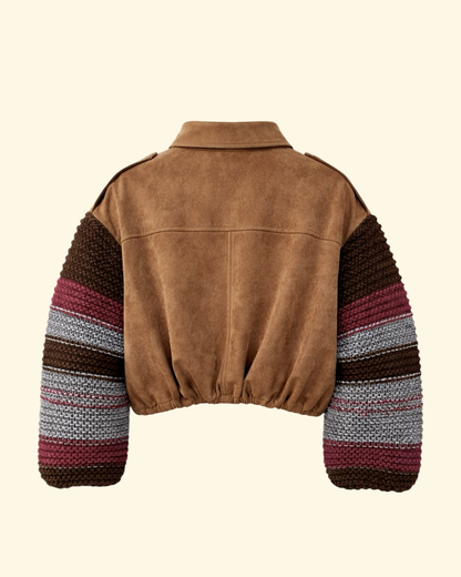 BOMBER CAMOSCIO MANICHE MAGLIERIA