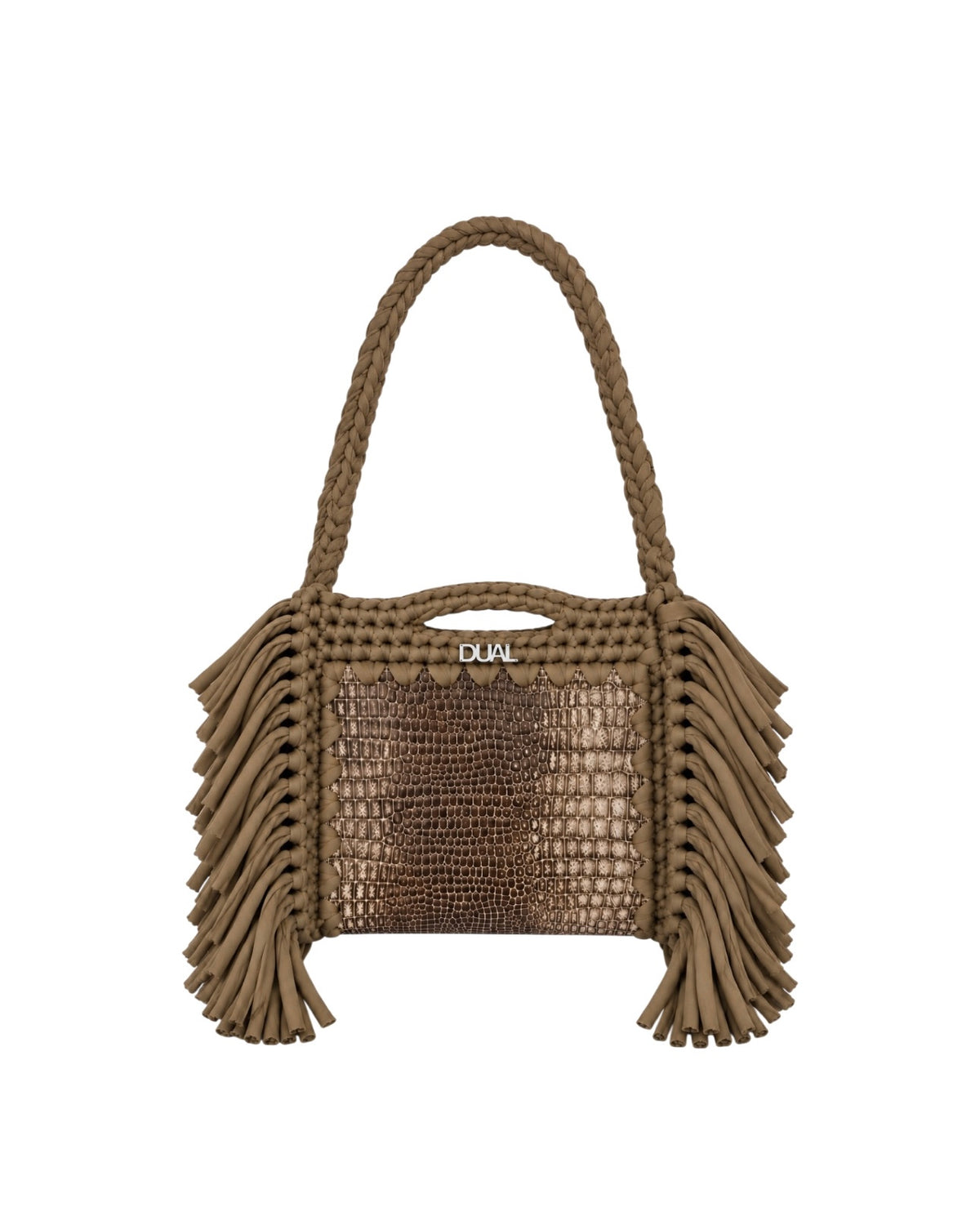borsa animalier pitonata block bag tracolla da spalla