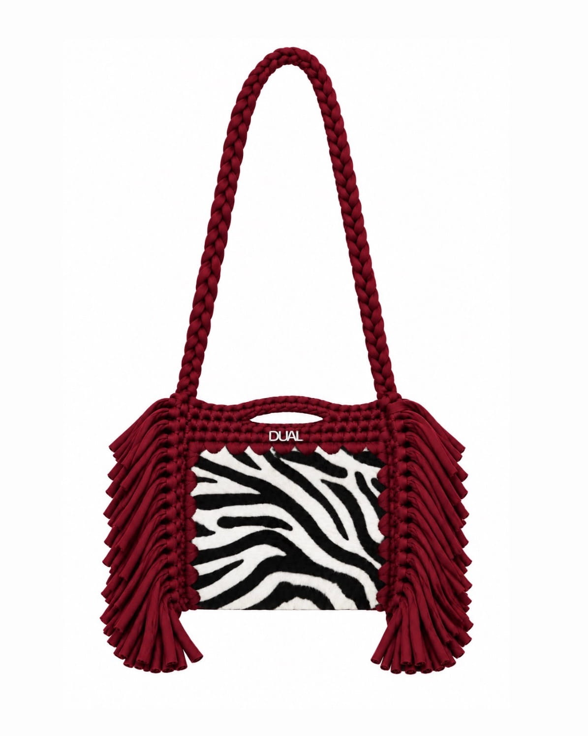 borsa animalier zebrata block bag