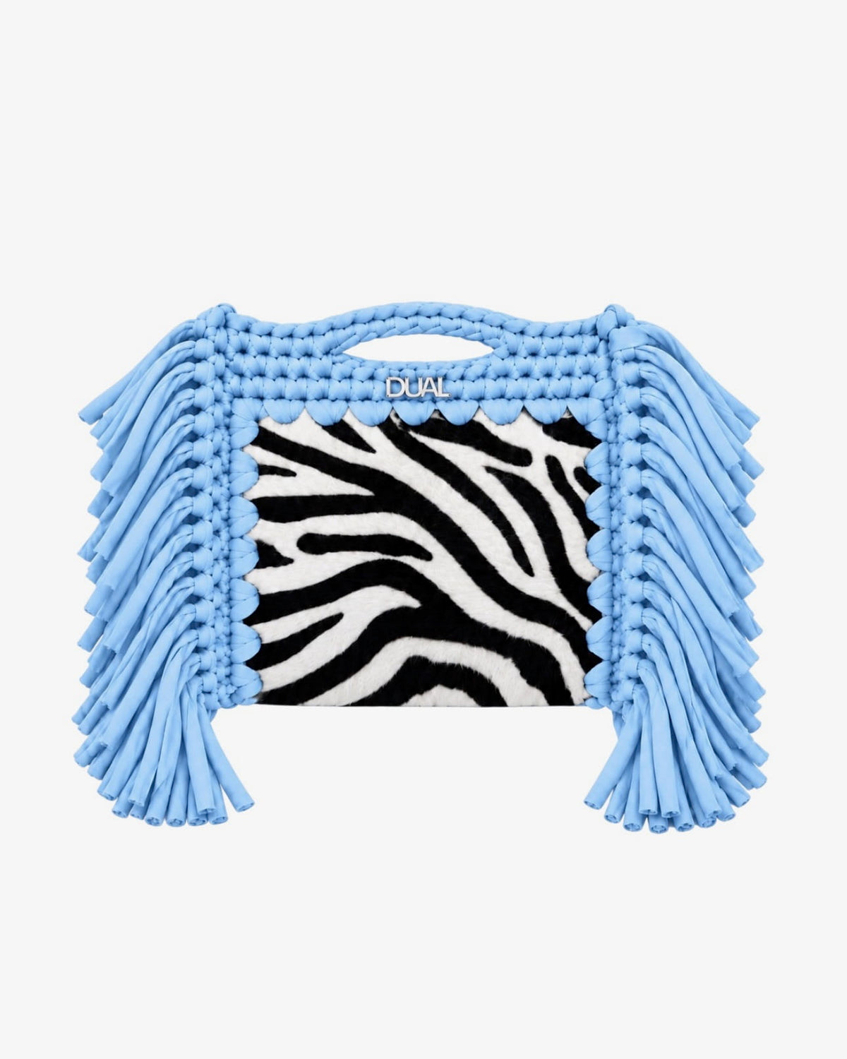 borsa animalier zebrata block bag