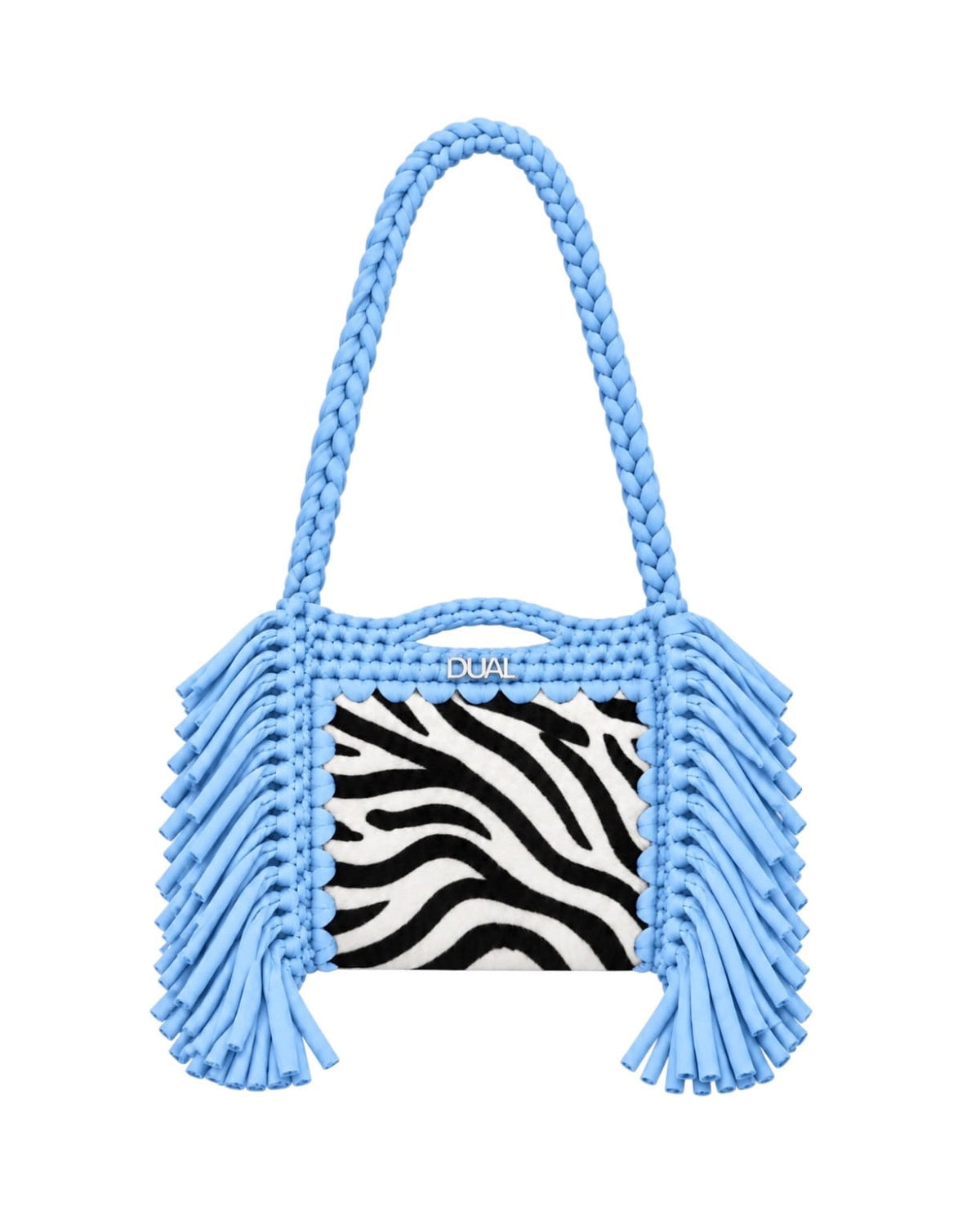 borsa animalier zebrata block bag