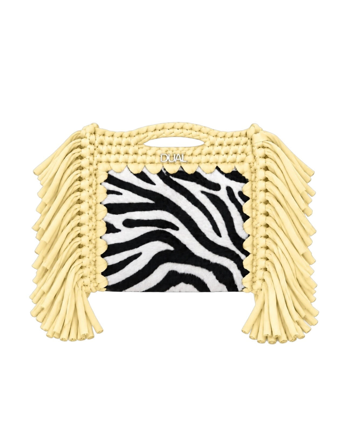 borsa animalier zebrata block bag