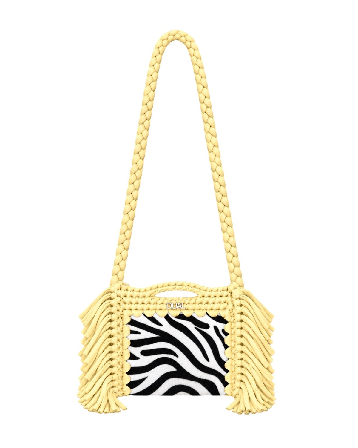 borsa animalier zebrata block bag