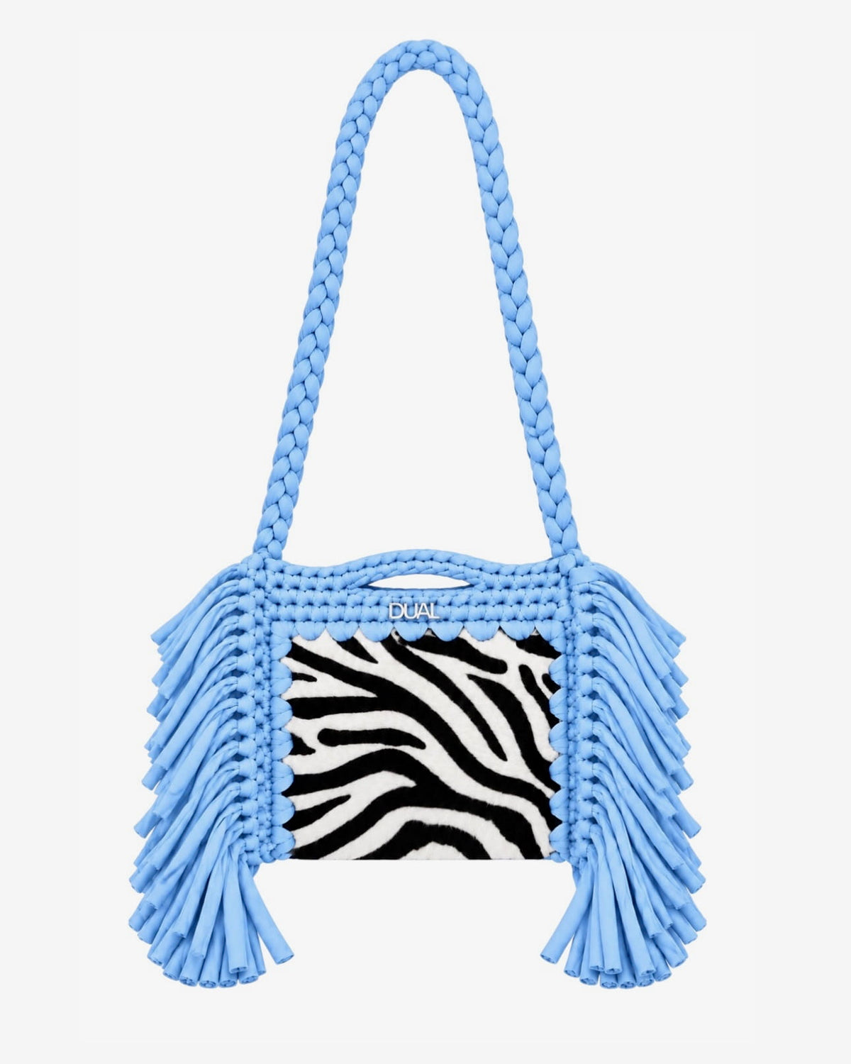 borsa animalier zebrata block bag