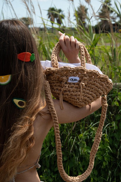 borsa crochet uncinetto beige baby doll