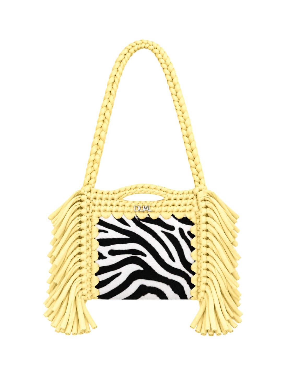borsa animalier zebrata block bag
