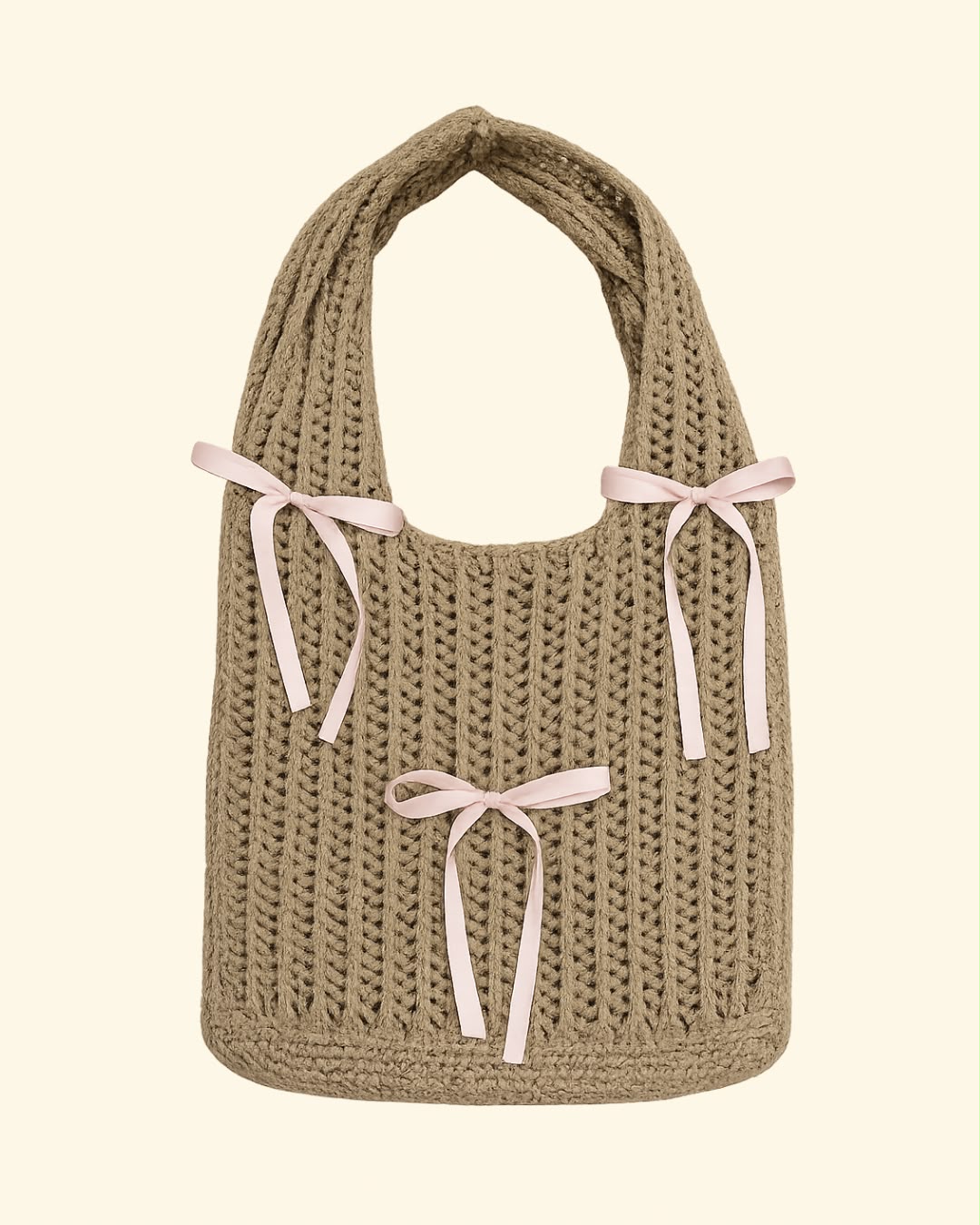 SET: BIKINI ROSSO CON FIOCCHI + PAREO + BORSA MARE CROCHET