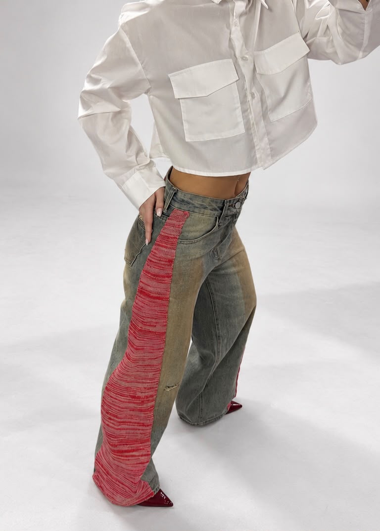 camicia e jeans maglieria