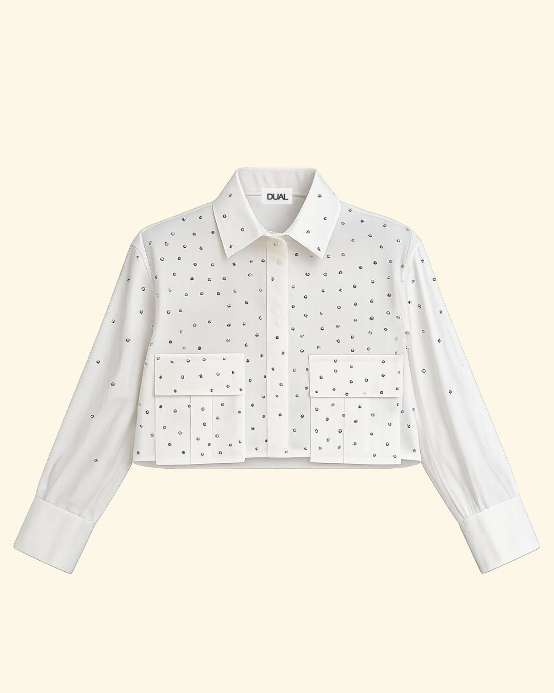 camicia strass bianca