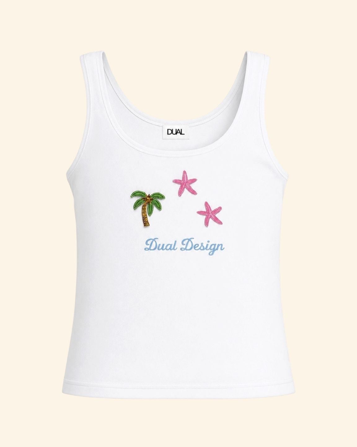 canotta tropical top celeste