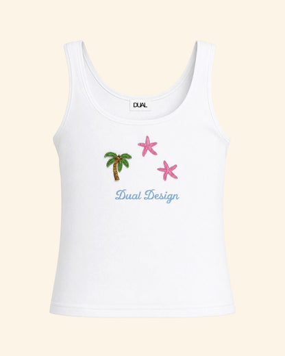 canotta tropical top celeste