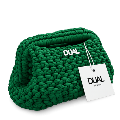 clutch monocolore crochet verde